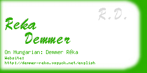 reka demmer business card