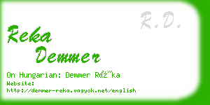 reka demmer business card